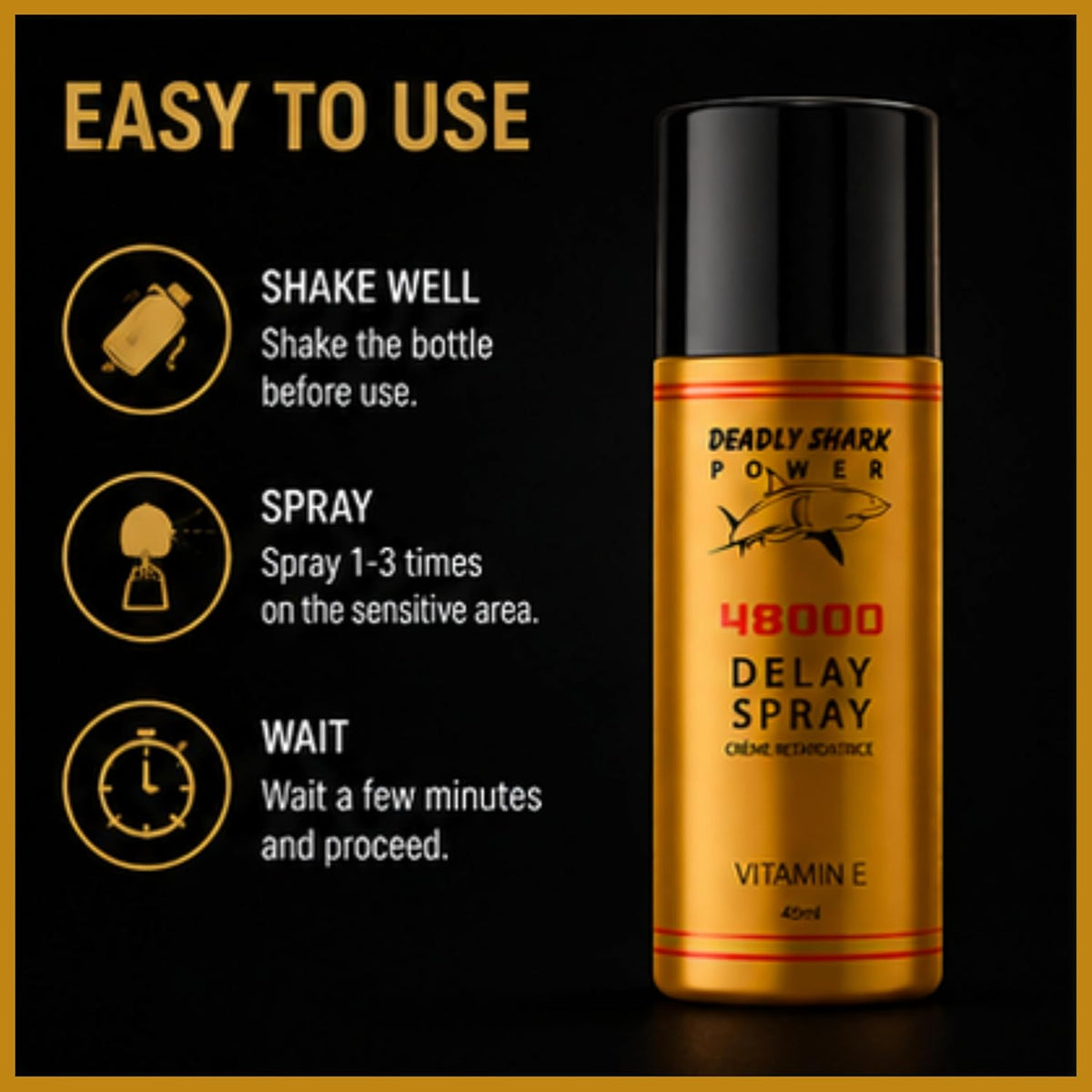 Deadly Shark 48000 Men's Personal Care Spray - 1.52 fl oz (45 ml)