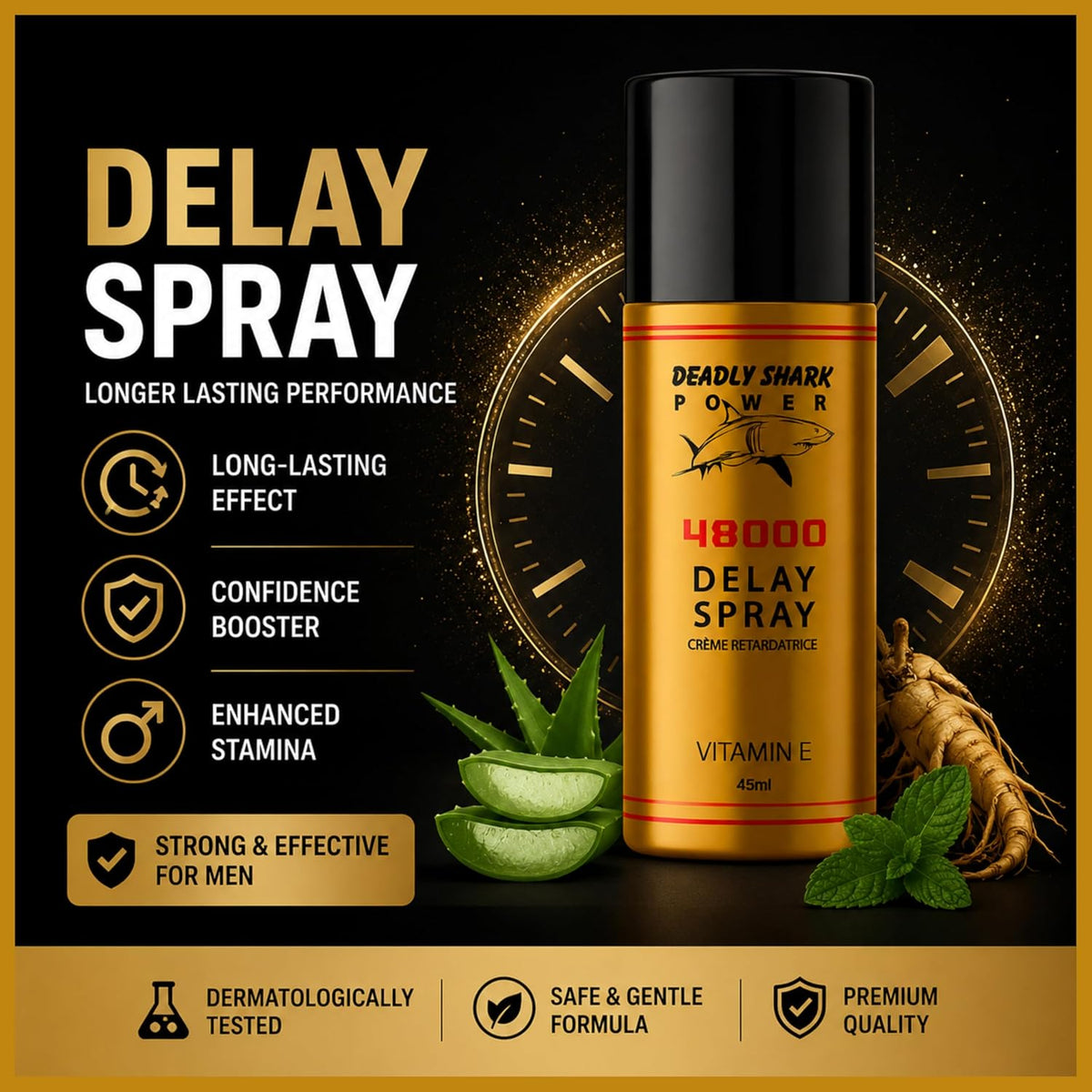 Deadly Shark 48000 Men's Personal Care Spray - 1.52 fl oz (45 ml)