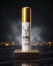 Stag 9000 spray — Noir Hour campaign photo
